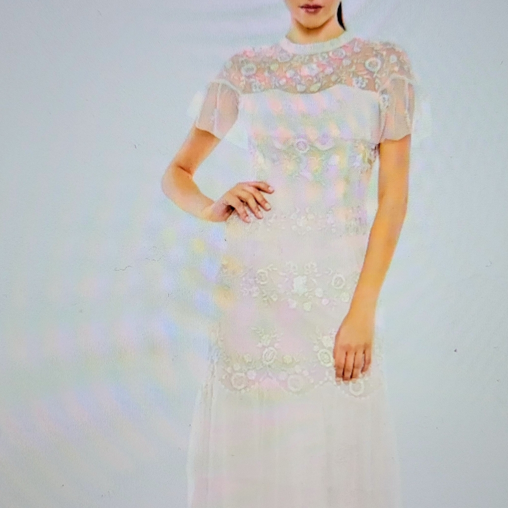 Mac Duggal Elegant Blush Floral Dress